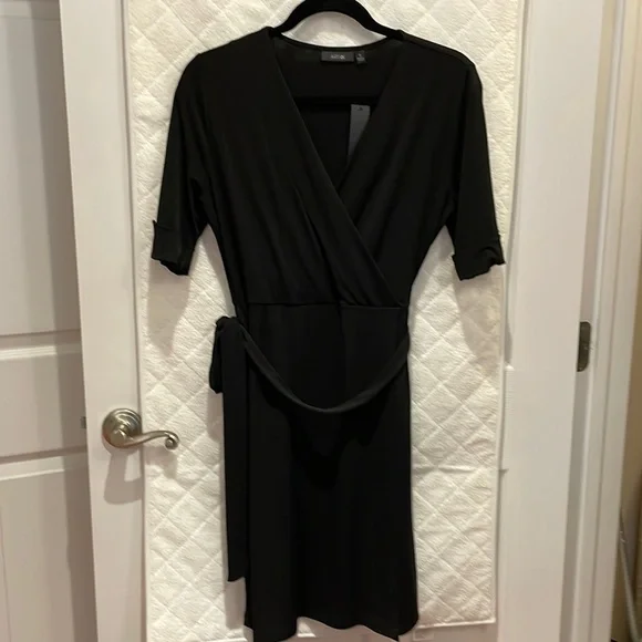 formal a line dresses for women Hobemty Women's A-Line Cocktail Dress 3/4 Sleeve V Neck Elegant Wedding  Party Flare Dresses Small Navy Blue at Amazon Women's Clothing store main image 1